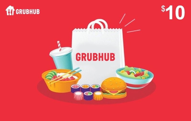 GrubHub 10 USD US Gift Card