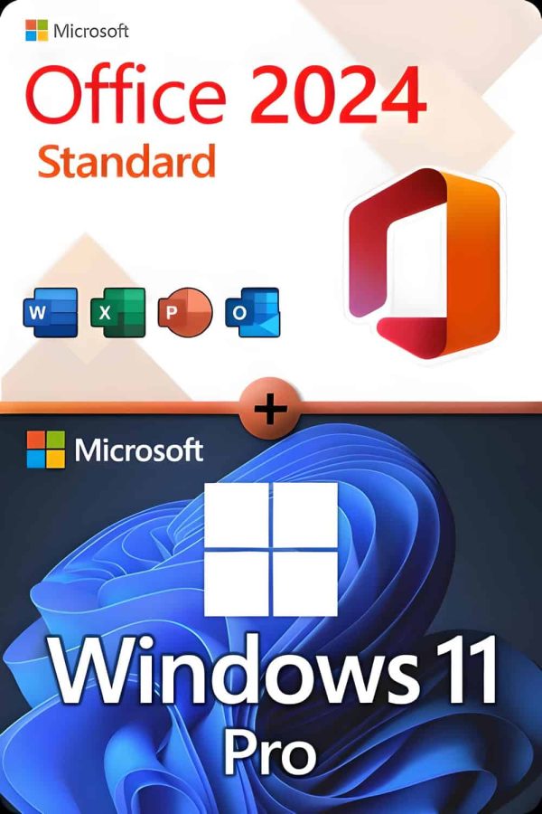 Microsoft Office 2024 Standard + Microsoft Windows 11 Professional license for 3 devices