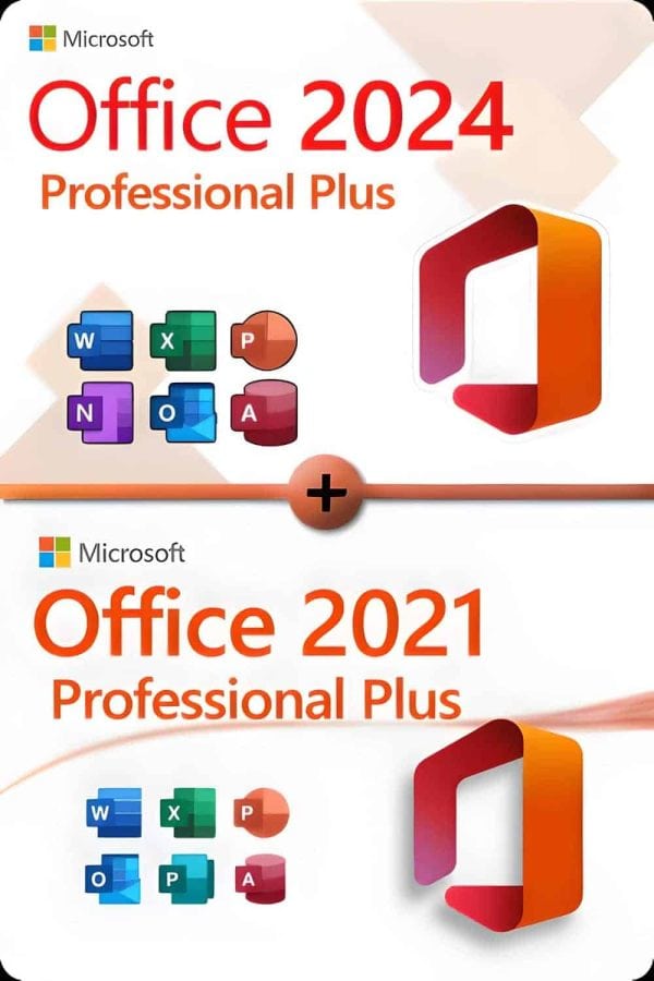 Microsoft Office 2024 Professional Plus + Microsoft Office 2019 Professional Plus License for 3 devices